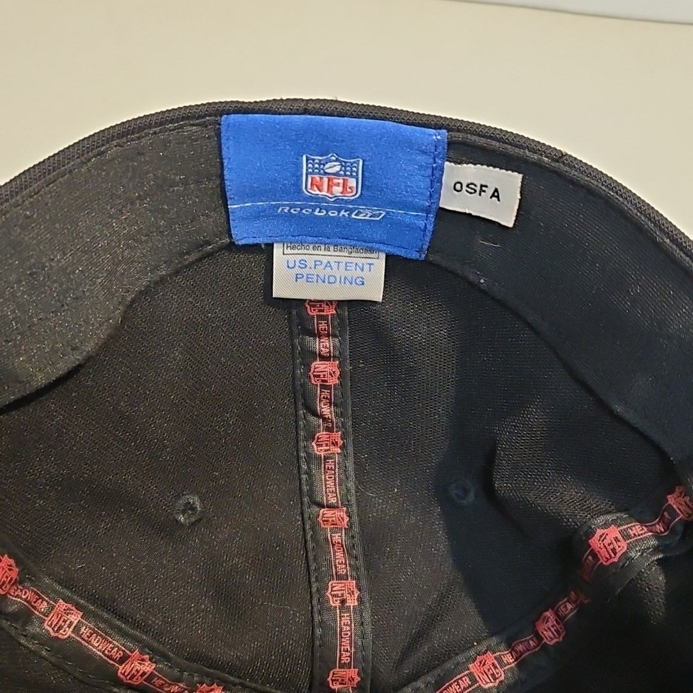Reebok Washington Redskins Embroidered Logo Fitted OSFA Hat Black - Picture 8 of 8